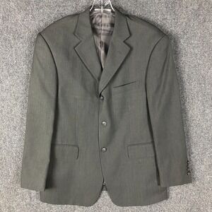 Angelo Rossi‎ Blazer Suit Men's 40 Adults 100% Polyester Gray 3 Buttons
